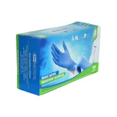 Pudrasız Mavi Nitril Eldiven Orta Boy (M) 100 Lü Paket thumbnail 5