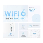 TP-LINK DECO-X10-2P AX1500 MESH ROUTER 2-li paket thumbnail 2