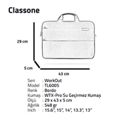 CLASSONE WORKOUT TL6005 15.6'' BORDO NOTEBOOK ÇANTASI thumbnail 1