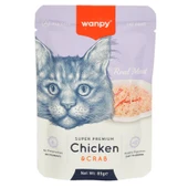 Wanpy 85 gr Pouch Tavuklu & Yengeçli Yaş Kedi Mamas thumbnail 2