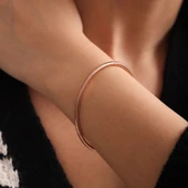 İtalyan Esnek Altın Bileklik Rose thumbnail 2