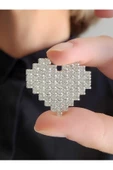 Kalp Model Kristal Taşlı Küpe thumbnail 3
