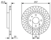 Fiat Albea 1.4 2006-2012 Bosch Ön Disk 2 Adet thumbnail 2
