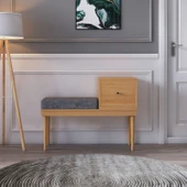 ROSEPAL Paris Modern Bambu Çok Amaçlı Puf thumbnail 2