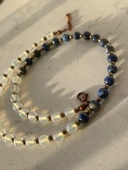 Lapis lazuli Opal kolye thumbnail 3