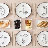 Kerman Home Face Seramik 6 lı Pasta Tabağı 20 cm thumbnail 1