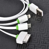 iPhone  High Speed 3 in 1 Lightning Micro Type-C Usb Kablo thumbnail 1