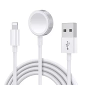 iPhone  Akıllı Saat Lightning-Wireless USB Şarj Kablosu 1.2m thumbnail 2