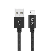 LinkTech K542 Micro USB Örgü Metal 30cm Kısa Şarj Kablosu thumbnail 5