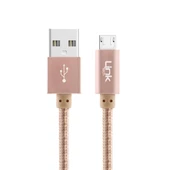 LinkTech K542 Micro USB Örgü Metal 30cm Kısa Şarj Kablosu thumbnail 2
