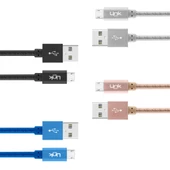 LinkTech K542 Micro USB Örgü Metal 30cm Kısa Şarj Kablosu thumbnail 1