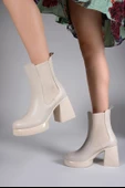 Seribo Lastikli Platform Taban 9 Cm Topuklu Kadın Bot thumbnail 6