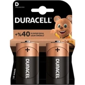 Duracell Alkalin D Büyük Boy Pil 2'li thumbnail 1