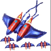 Roket Kanatlı Folyo Balon 106x57 cm thumbnail 2
