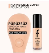 Flormar Invisible Cover HD Foundation 040 Light Ivory thumbnail 3