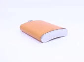 Turuncu Deri Kaplama Cep Matarası/Flask 8 OZ thumbnail 4