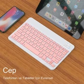Kablosuz Klavye Ve Mouse Seti Bluetoothlu Şarj Edilebilir Windows İos Android Telefon Tablet Uyumlu thumbnail 4