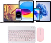 Kablosuz Klavye Ve Mouse Seti Bluetoothlu Şarj Edilebilir Windows İos Android Telefon Tablet Uyumlu thumbnail 7