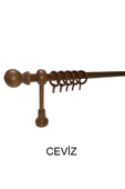 KLASİK AHŞAP RUSTİK PERDE ASKISI 28 MM BORU Ceviz thumbnail 1