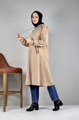 Kapşonlu Tesettür Kap Vizon thumbnail 3