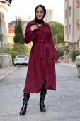 Kaşe Kaban Bordo thumbnail 2