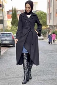 Kaşe Kaban Siyah thumbnail 4