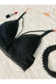 Siyah Bralet Sütyen Dantel İşlemeli thumbnail 8