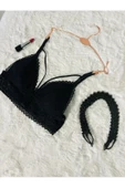 Siyah Bralet Sütyen Dantel İşlemeli thumbnail 6