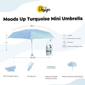 Biggdesign Moods Up Turkuaz Mini Şemsiye thumbnail 8