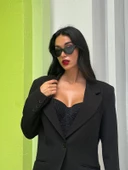 Simli Siyah Bustiyer Takım - Destekli thumbnail 5