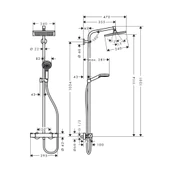 hansgrohe Crometta E 240 1 jet D. Kolonu Gagalı thumbnail 4