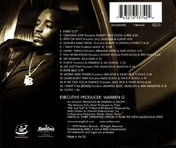 WARREN G - I WANT IT ALL (CD) (1999) - Resim 2