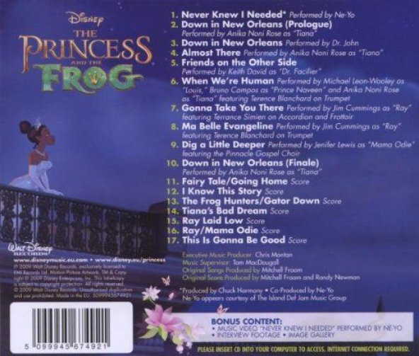 THE PRINCESS AND THE FROG - SOUNDTRACK (CD) - Resim 2