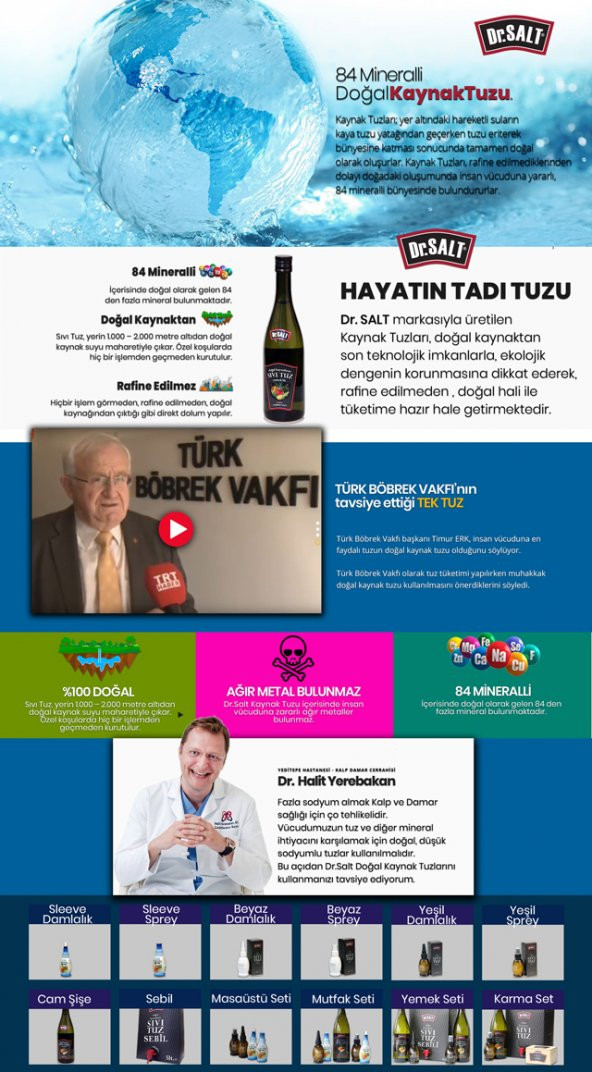 Dr. Salt Doğal Kaynak Sıvı Tuz Cam Şişe 750 ml. - Resim 3