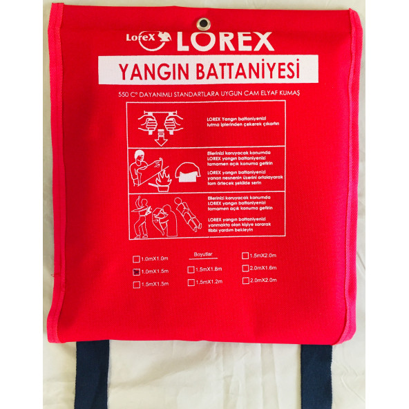 Lorex LR-FB1015C Çantalı 100cm x 150cm Yangın Battaniyesi ürün görseli 1