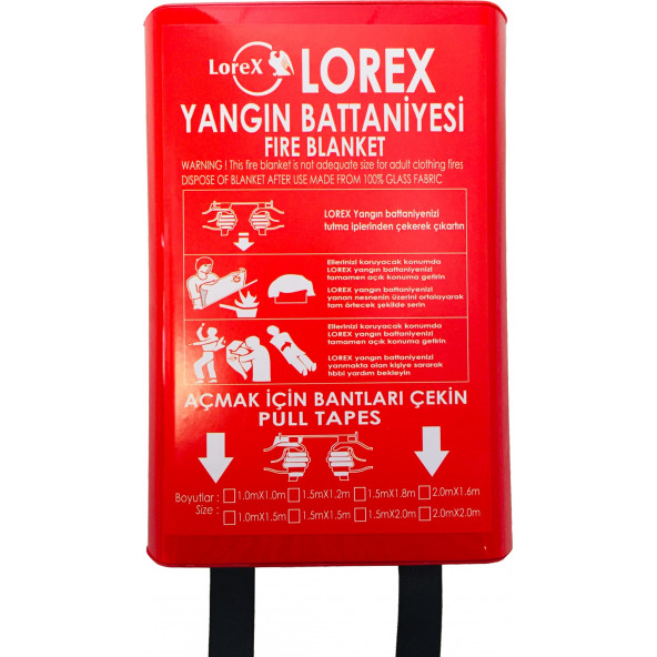 LOREX LR-FB1010B Kutulu Yangın Battaniyesi (100x100 cm) ürün görseli 1