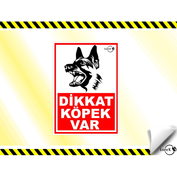 LOREX LR-IS3903 Dikkat Köpek Var Uyarı İkaz Levhası ürün görseli 1
