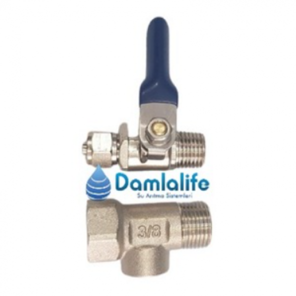 damlalife 3/8 su arıtma hat alma bağlantı aparatı ürün görseli 1