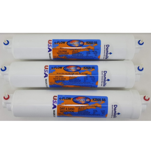 Damlalife Omnipure USA 3 lü Filtre ürün görseli 1