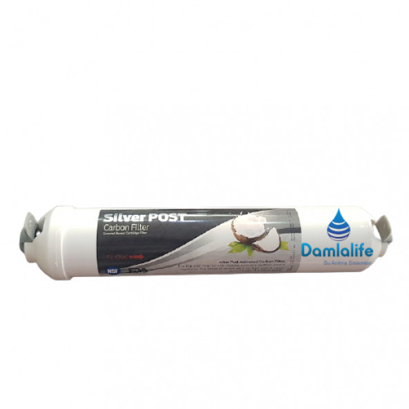 Damlalife Gümüş Iyonlu Coconatlı Nano Antibakteriyal Post Carbon Filtre Su Arıtma Filtresi ürün görseli 1