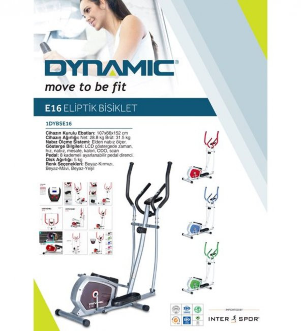 DYNAMIC E16 DLX ELİPTİK BİSİKLET - Resim 2