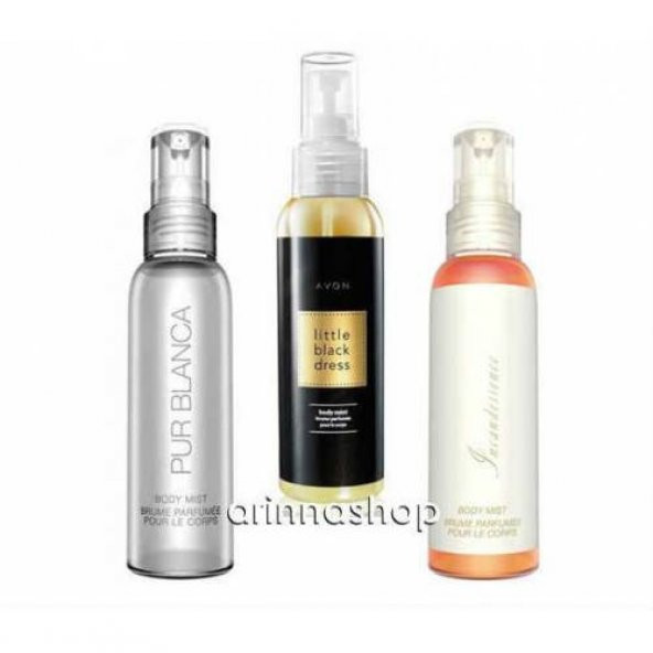 AVON BAYAN PARFÜMÜ 3 LÜ VÜCUT SPREYİ ürün görseli 1