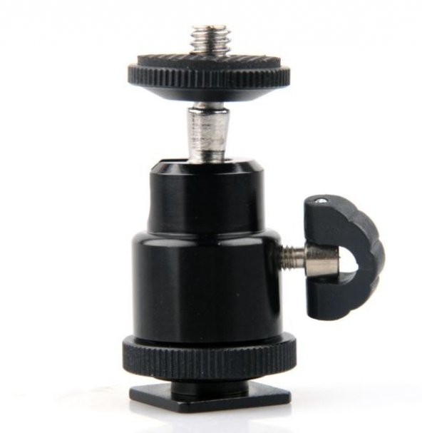 Tripod, Monopod ve Hot Shoe İçin Mini Kafa, Mini Ball Head ürün görseli 1