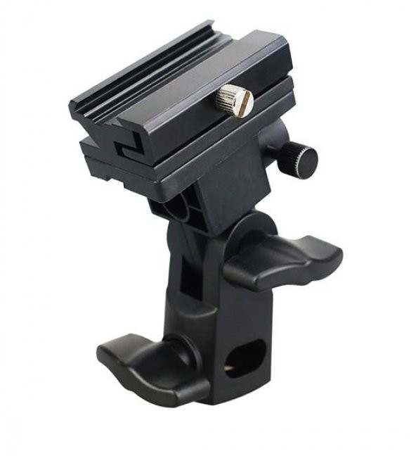 Flash Shoe Umbrella Holder Swivel Light Stand - Resim 3