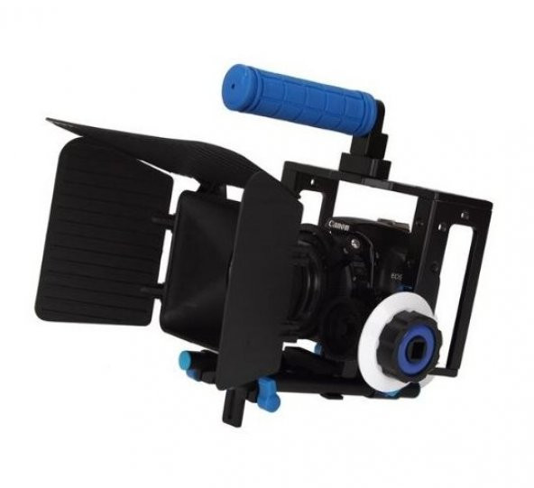 DSLR için Camera Cage + Follow Focus + Matte Box - Resim 3