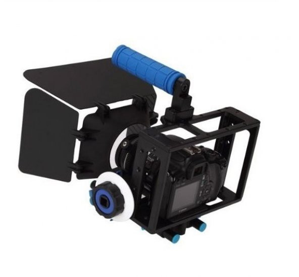 DSLR için Camera Cage + Follow Focus + Matte Box - Resim 4