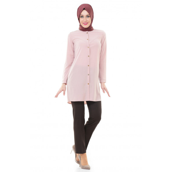 KADIN KLASİK CEPLİ PANTALON 1641 KAHVE SORALLİNE ürün görseli 1