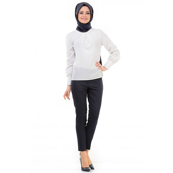 KADIN BİLEKTE PANTALON SORALLİNE 1683 LACİVERT ürün görseli 1