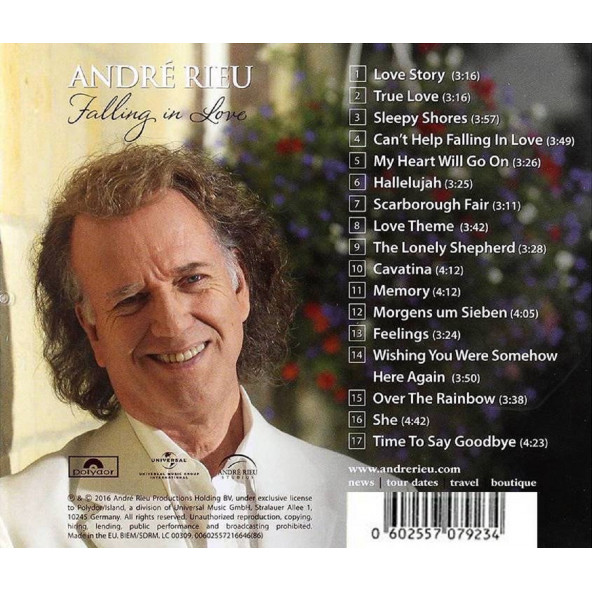 ANDRE RIEU&JOHANN STRAUSS - FALLING IN LOVE (CD) - Resim 2