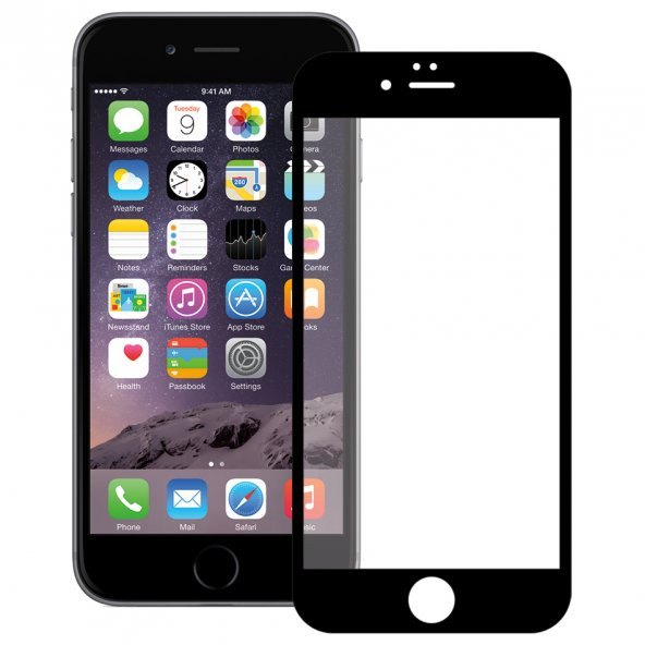 Bufalo iPhone 6 Plus - 6s Plus Cam Ekran Koruyucu Siyah - Resim 2